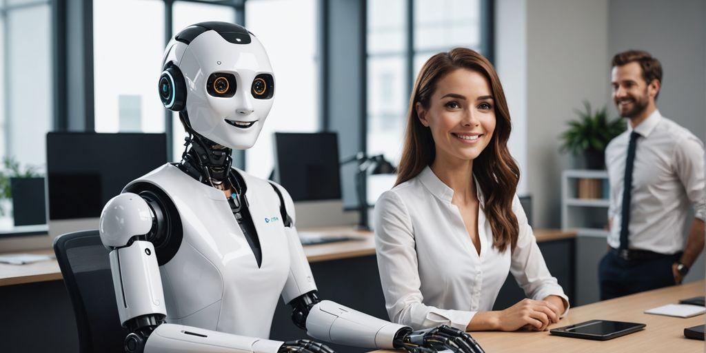 AI Receptionist working alongside human staff